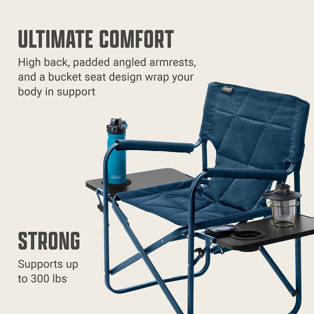 Coleman Flex 'N Go™ Chair 2 Tables Sapphire | Cup Holder