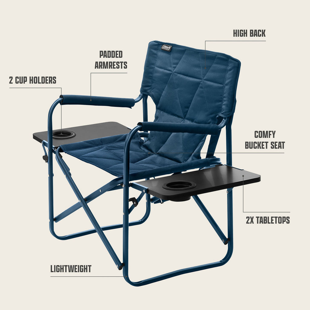 Coleman Flex 'N Go™ Chair 2 Tables Sapphire | Cup Holder