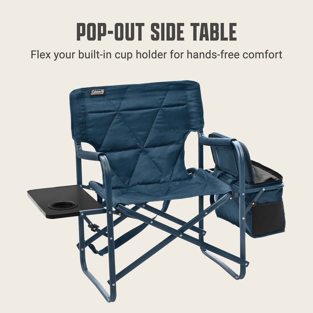 Coleman Flex 'N Go™ Chair Table + Cooler Sapphire | Cup Holder