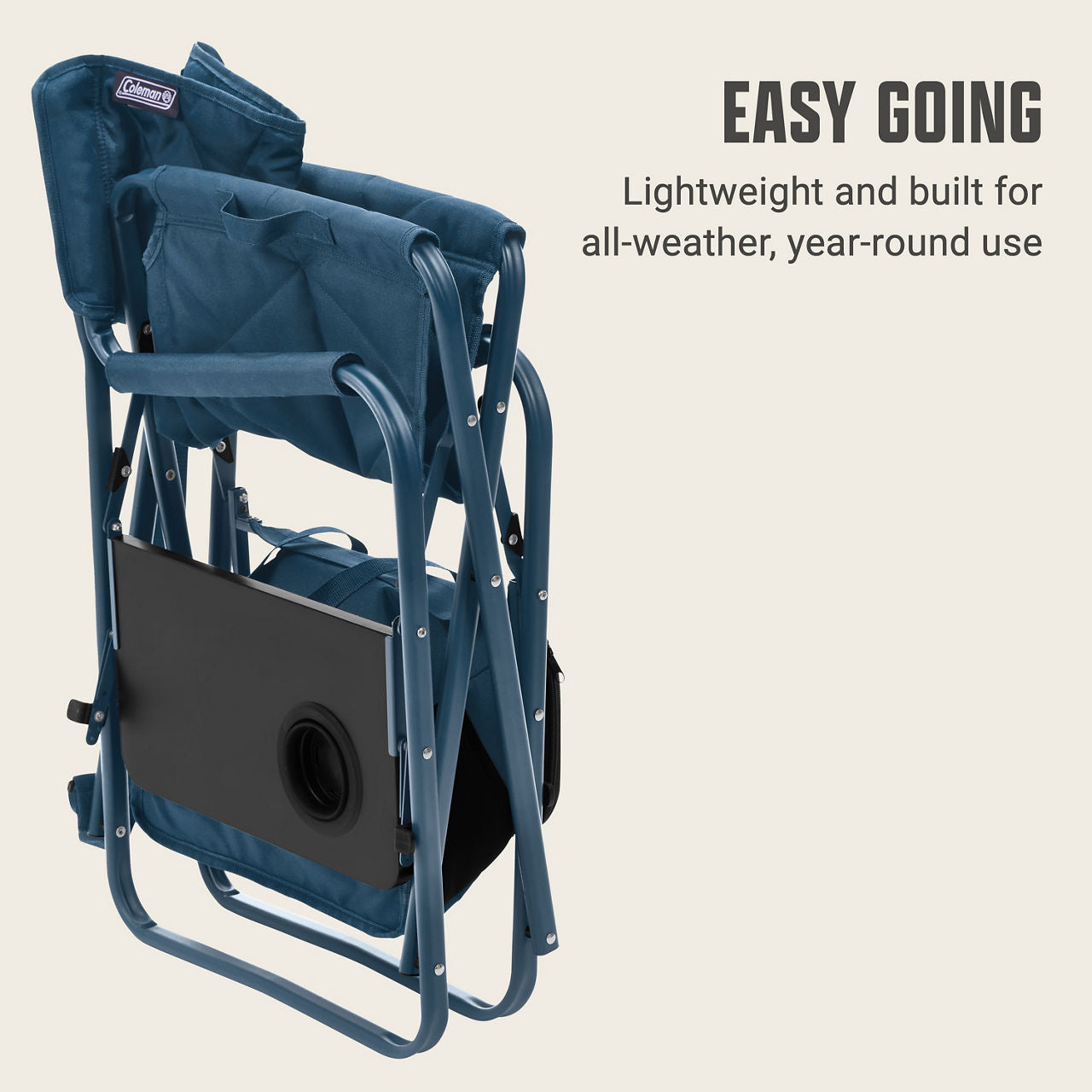 Coleman Flex 'N Go™ Chair Table + Cooler Sapphire | Cup Holder