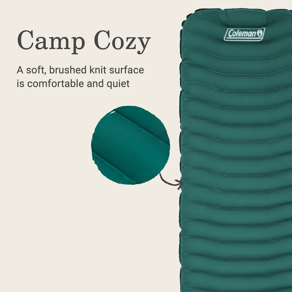 Coleman Cozy Inflatable Sleeping Pad | 73.62 | Teal Green