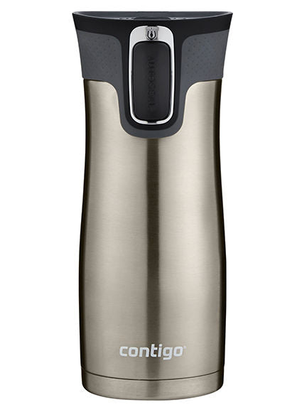 Contigo® West Loop 2.0 Stainless Steel Travel Mug with AUTOSEAL® Lid | 16oz | 2-Pack | Monaco & Stainless Steel | Cup Holder