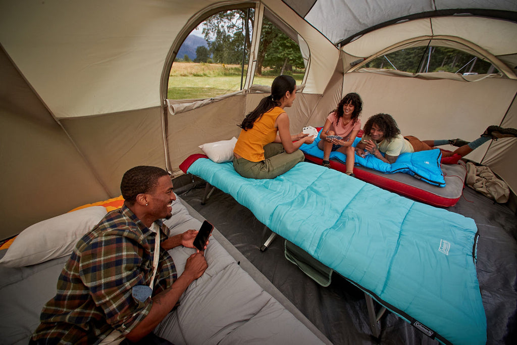 Coleman WeatherMaster® 10-Person Tent | 17 ft x 9 ft x 6 ft | Tan