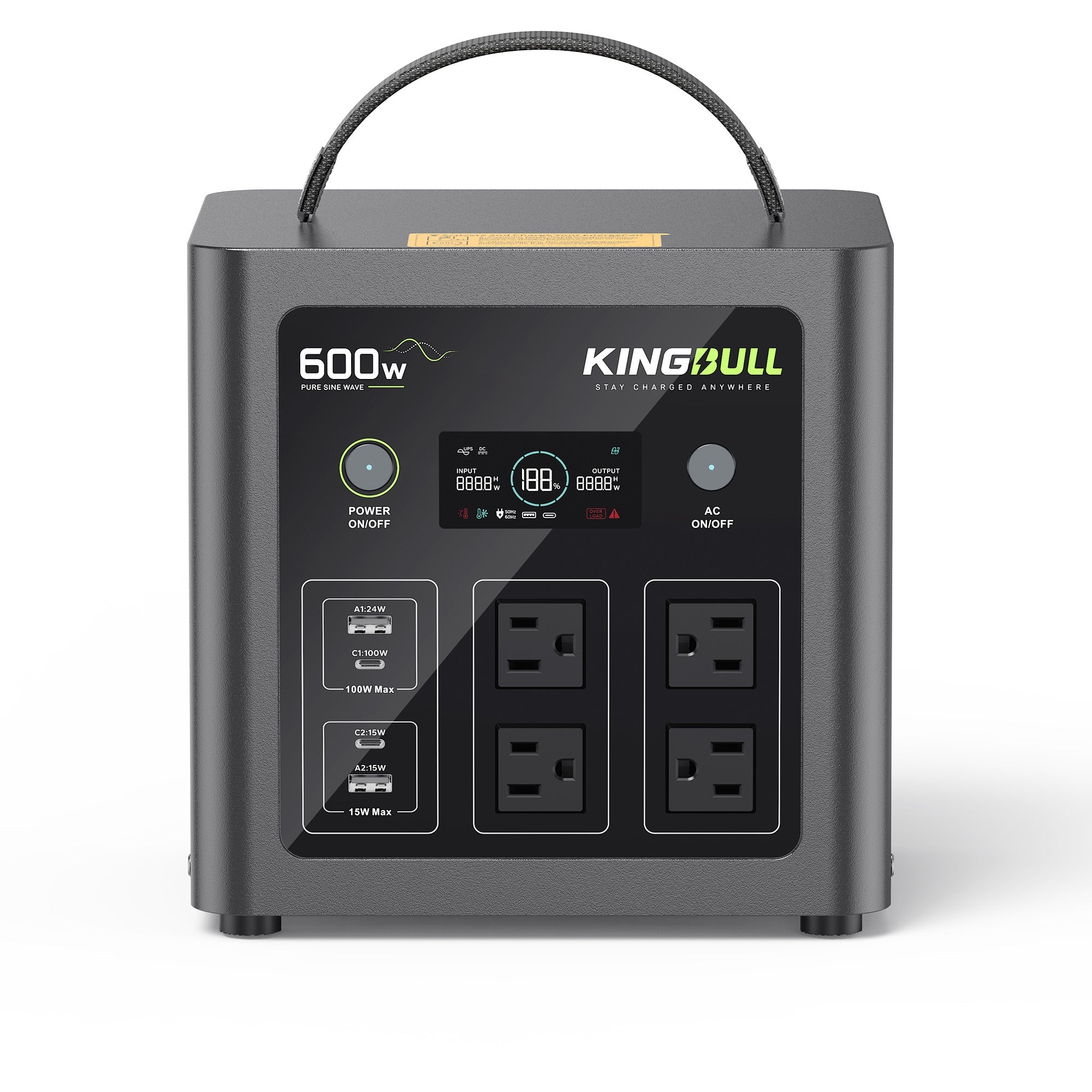 Kingbull Nextcore640 Portable Power Station - Grey