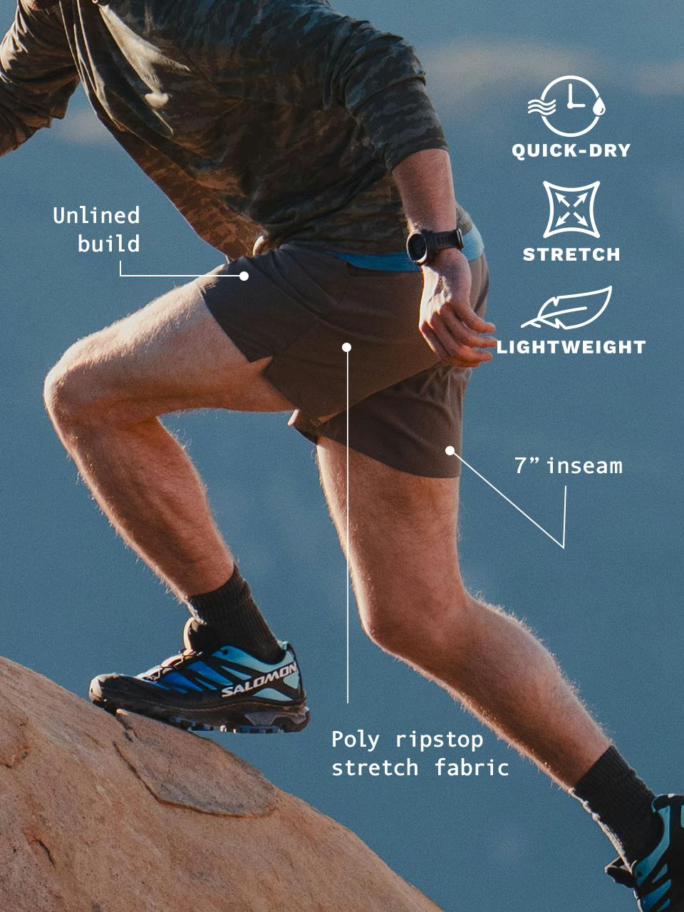 Marmot Men's Upbeat Active Short 7" in Black - Image 3