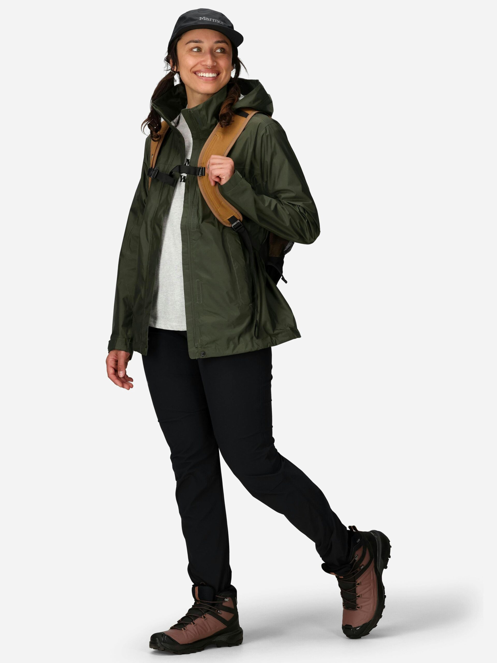 Marmot Women's PreCip® Eco Rain Jacket in Nori - Image 4
