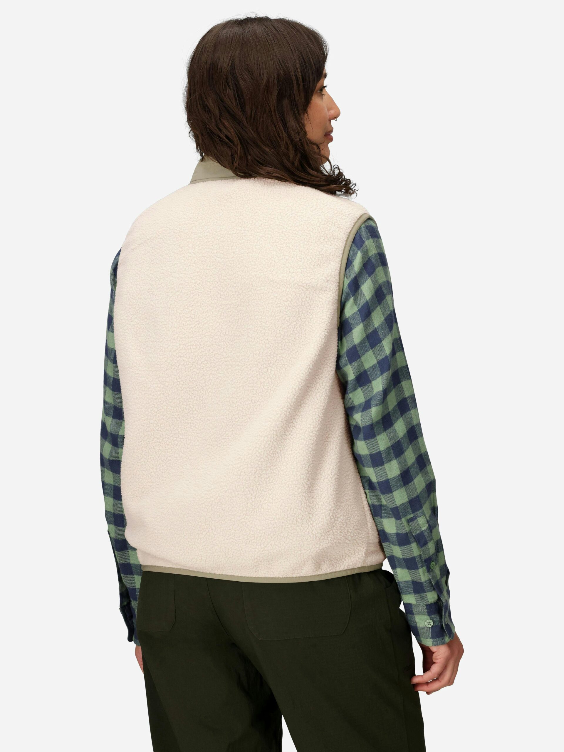 Marmot Women's Wanderer High-Pile Fleece Vest in Birch Bark - Image 3