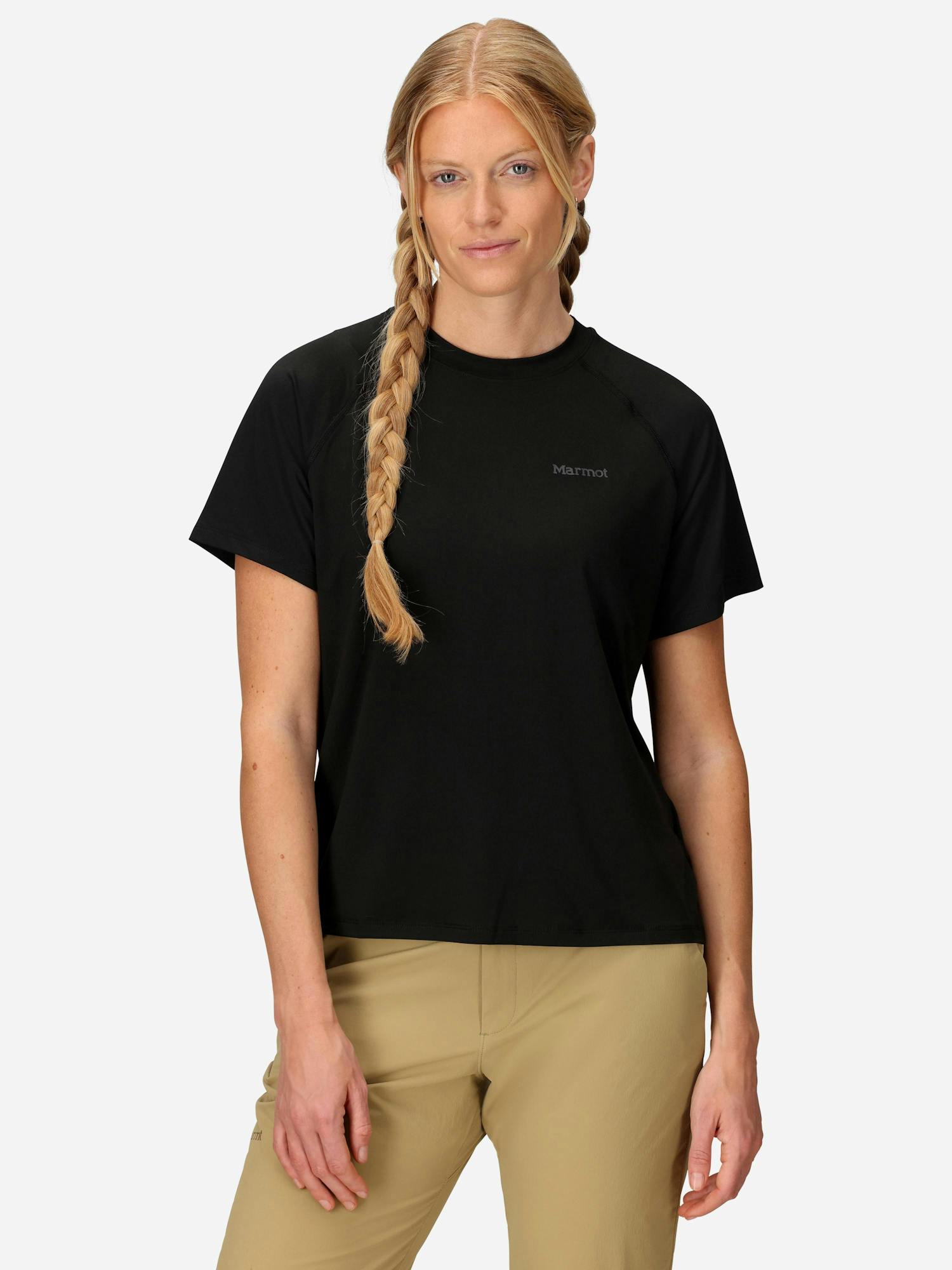 Marmot Women's Windridge UPF 50 Short-Sleeve T-Shirt (Spring 2026) in Black