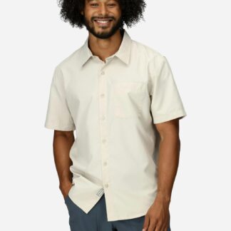 Marmot Men's AirExchange UPF 40 Short-Sleeve Collared Shirt (Fall 2025) in Birch Bark
