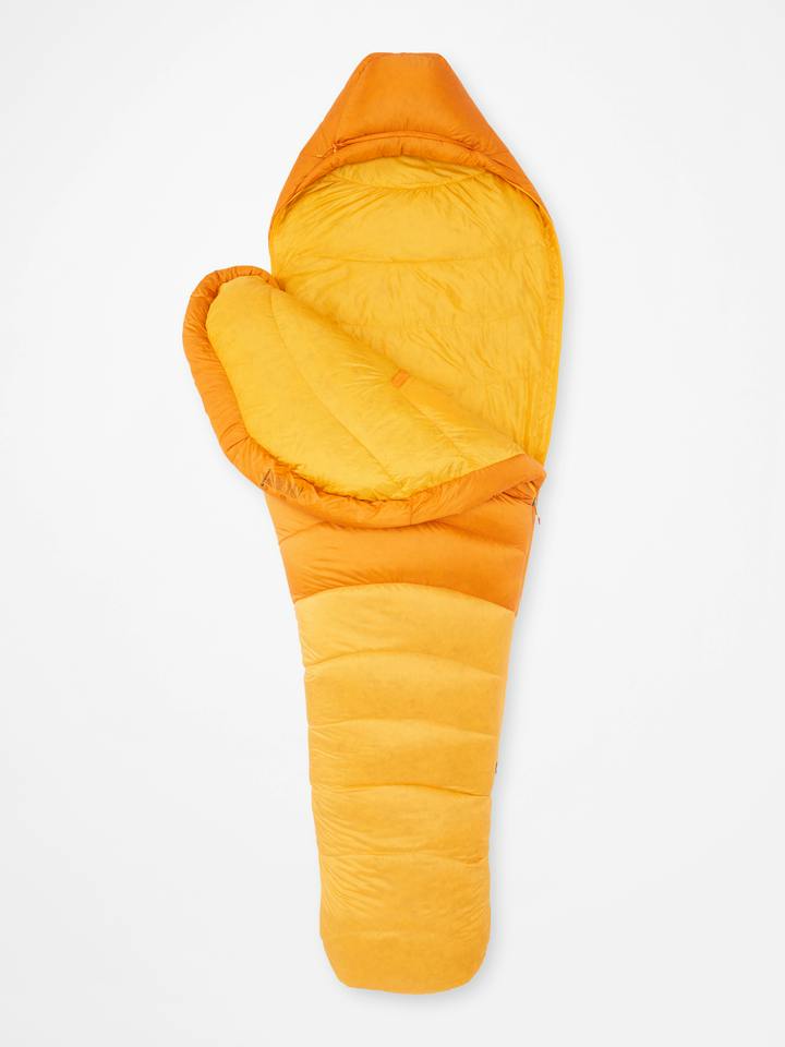 Marmot Lithium Down 0° Sleeping Bag in Orange Pepper/Golden Sun - Image 3