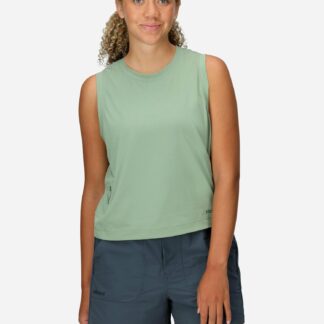 Marmot Women's AirExchange UPF 50 High-Neck Tank (Fall 2025) in Agate Green