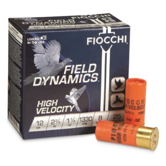Fiocchi High Velocity, 12 Gauge, 2 3/4", 1 1/4 oz., 25 rounds