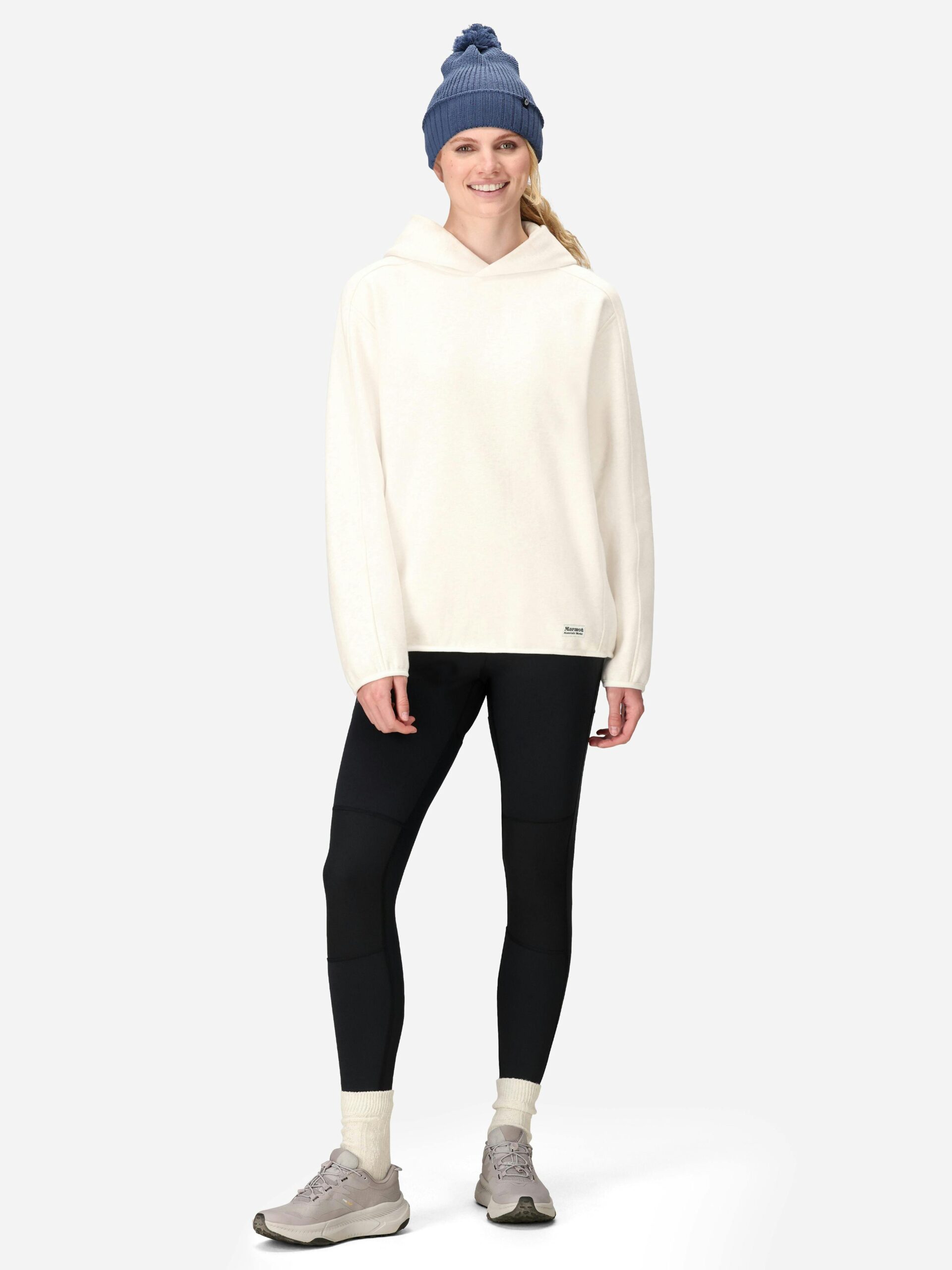 Marmot Women's Peak Cozy Hoody (Fall 2025) in Pearl Heather | Cotton - Image 4