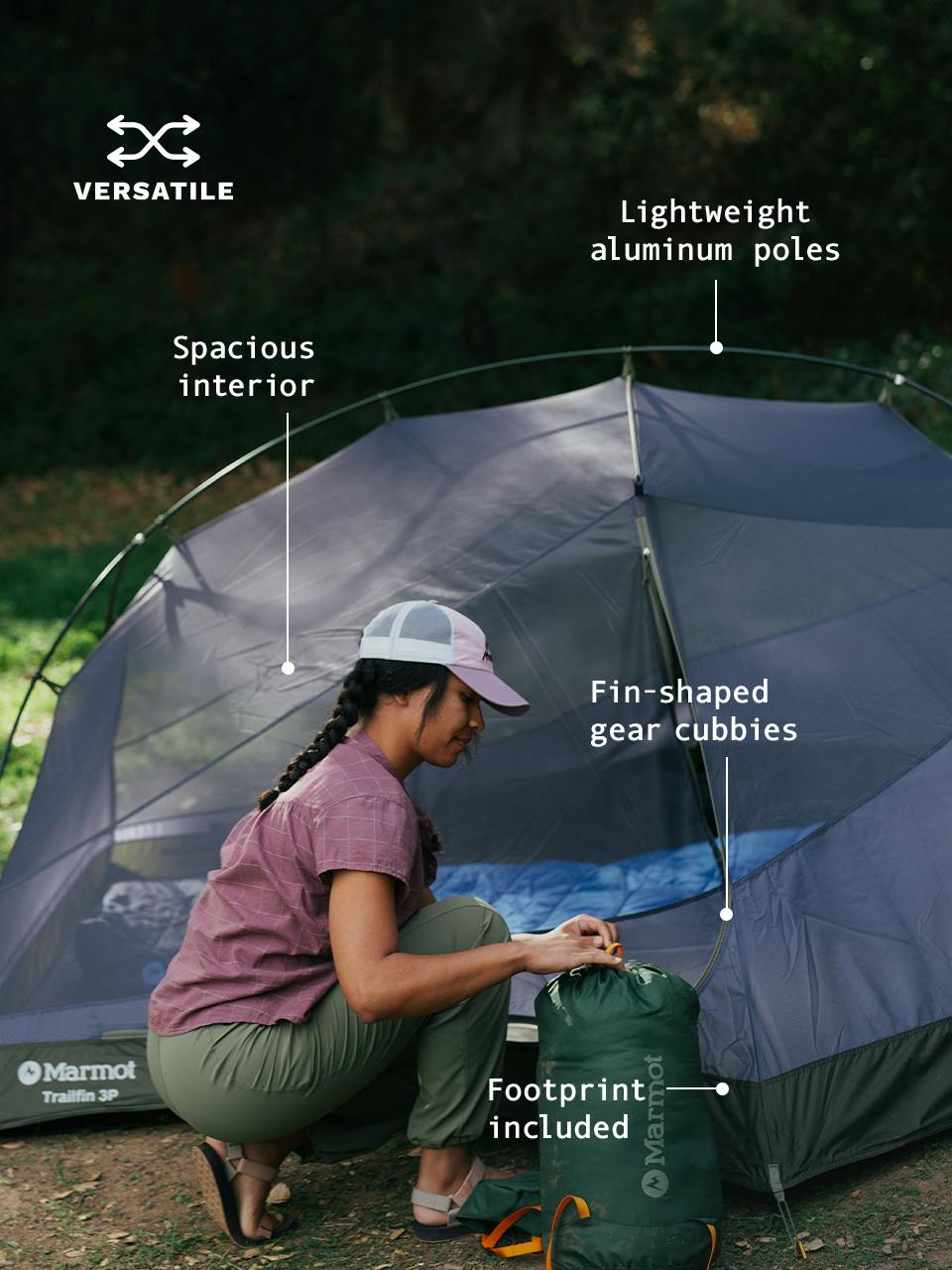 Marmot Trailfin 2-Person Tent in Olive Grove/Nori - Image 3