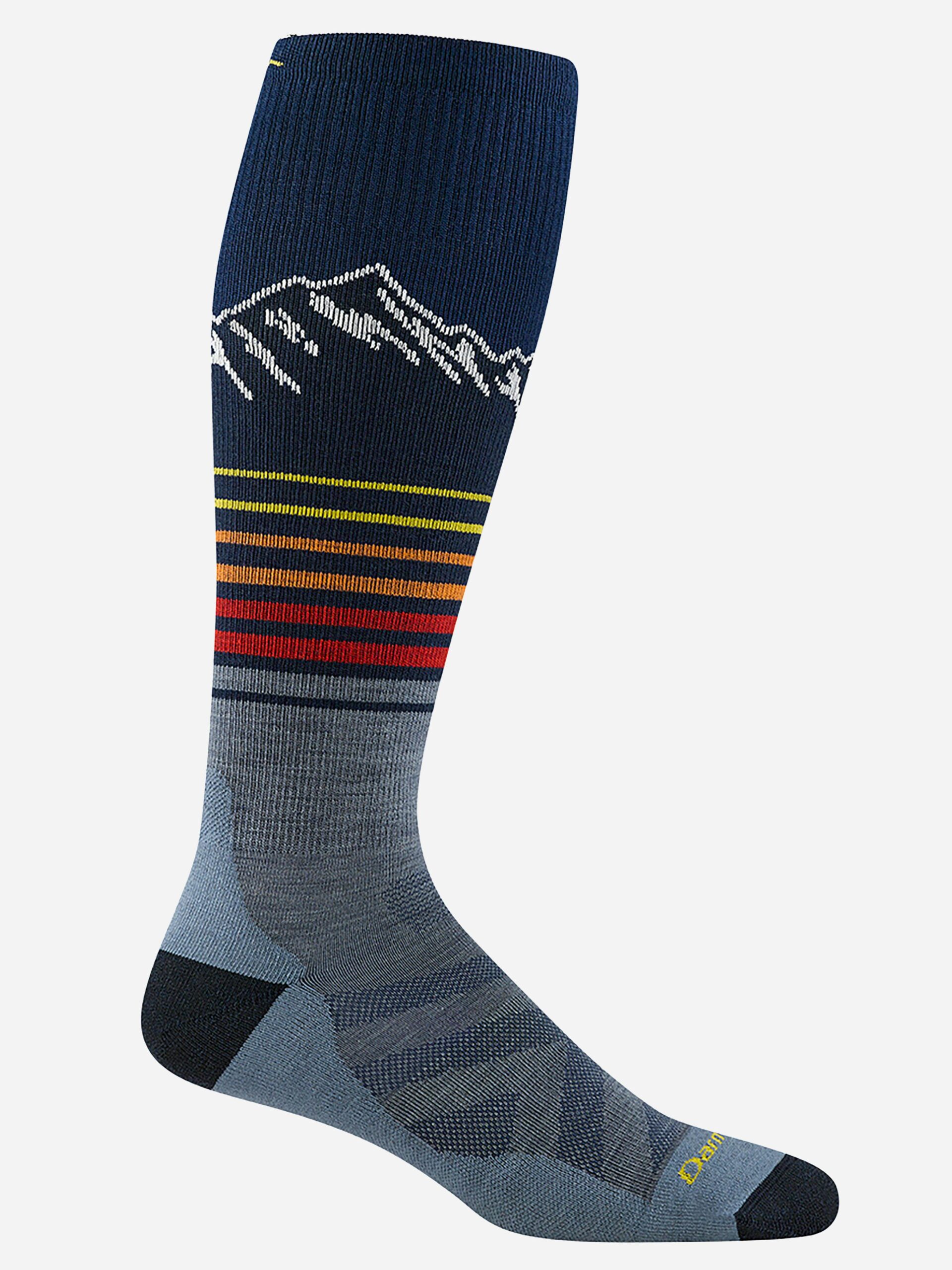 Marmot Darn Tough Men's Steep Lines Over-the-Calf Lightweight Ski & Snowboard Socks in Darn Tough Eclipse | Merino Wool - Image 4