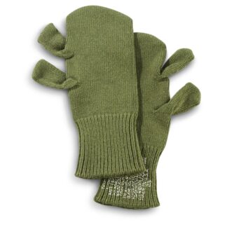U.S. Military Surplus Trigger Finger Mitten Liners, 3 Pairs, Used