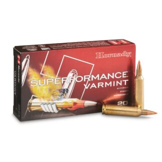 Hornady Superformance Varmint, .22-250 Remington, V-MAX, 50 Grain, 20 Rounds