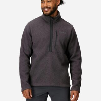 Marmot Men's Drop Line Sweater Fleece Half-Zip Jacket in Black Heather