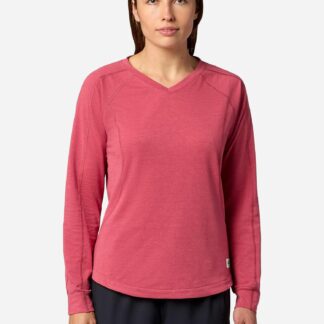 Marmot Women's Sereno V-Neck Long-Sleeve Shirt (Spring 2026) in Dried Rose Heather