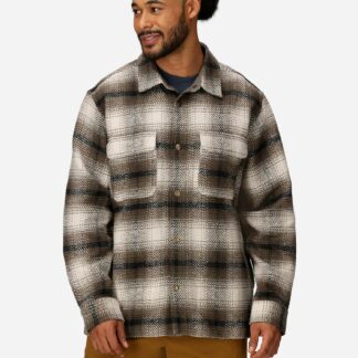Marmot Men’s Open Weave Heavyweight Flannel Overshirt (Fall 2025) in Birch Bark | Cotton