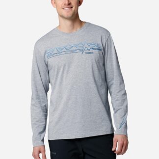 Marmot Men's Long-Sleeve Open Range T-Shirt in Grey Heather | Recycled Cotton