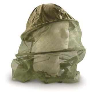 U.S. Military Surplus Mosquito Head Net, Olive Drab, Used