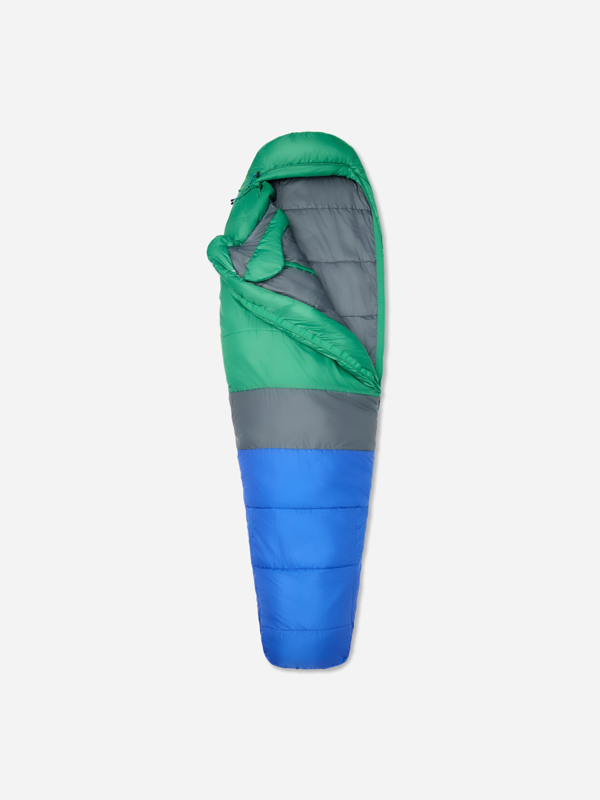 Marmot Kids Trestles Elite Eco 30° Sleeping Bag in Trail Blue/Clover | Down - Image 3