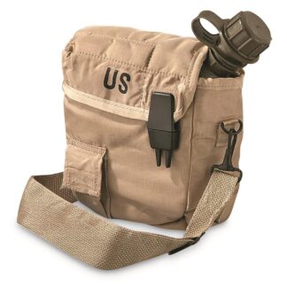 U.S. Military Surplus Canteens with Covers, 2 Pack, New