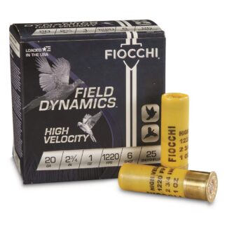 Fiocchi High Velocity, 20 Gauge, 2 3/4", 1 oz., 25 Rounds