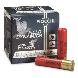 Fiocchi High-Velocity, 28 Gauge, 2 3/4", 3/4 oz. Shells, 25 Rounds