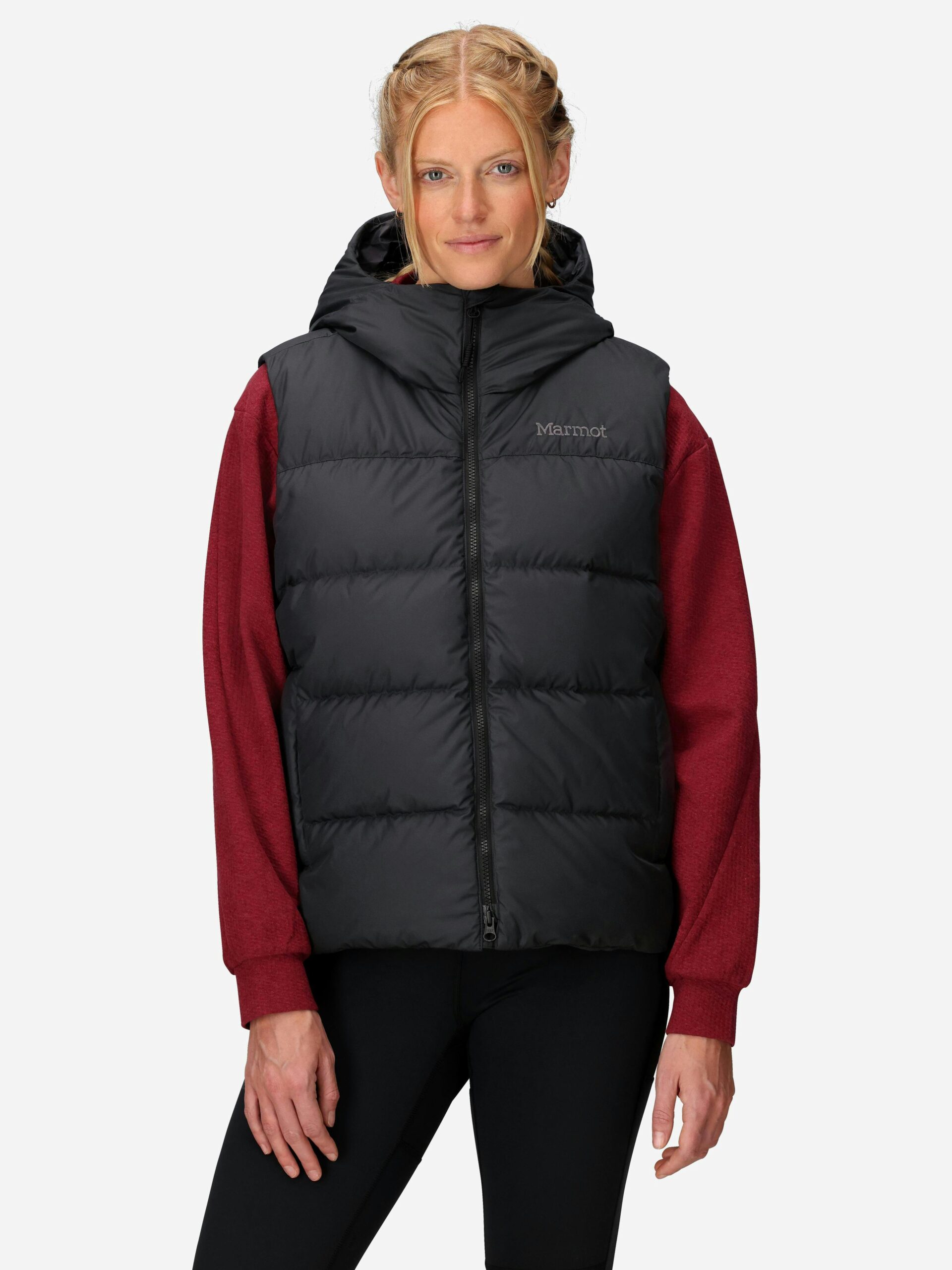 Marmot Women's Strollbridge Down Hooded Vest (Fall 2025) in Black - Image 2