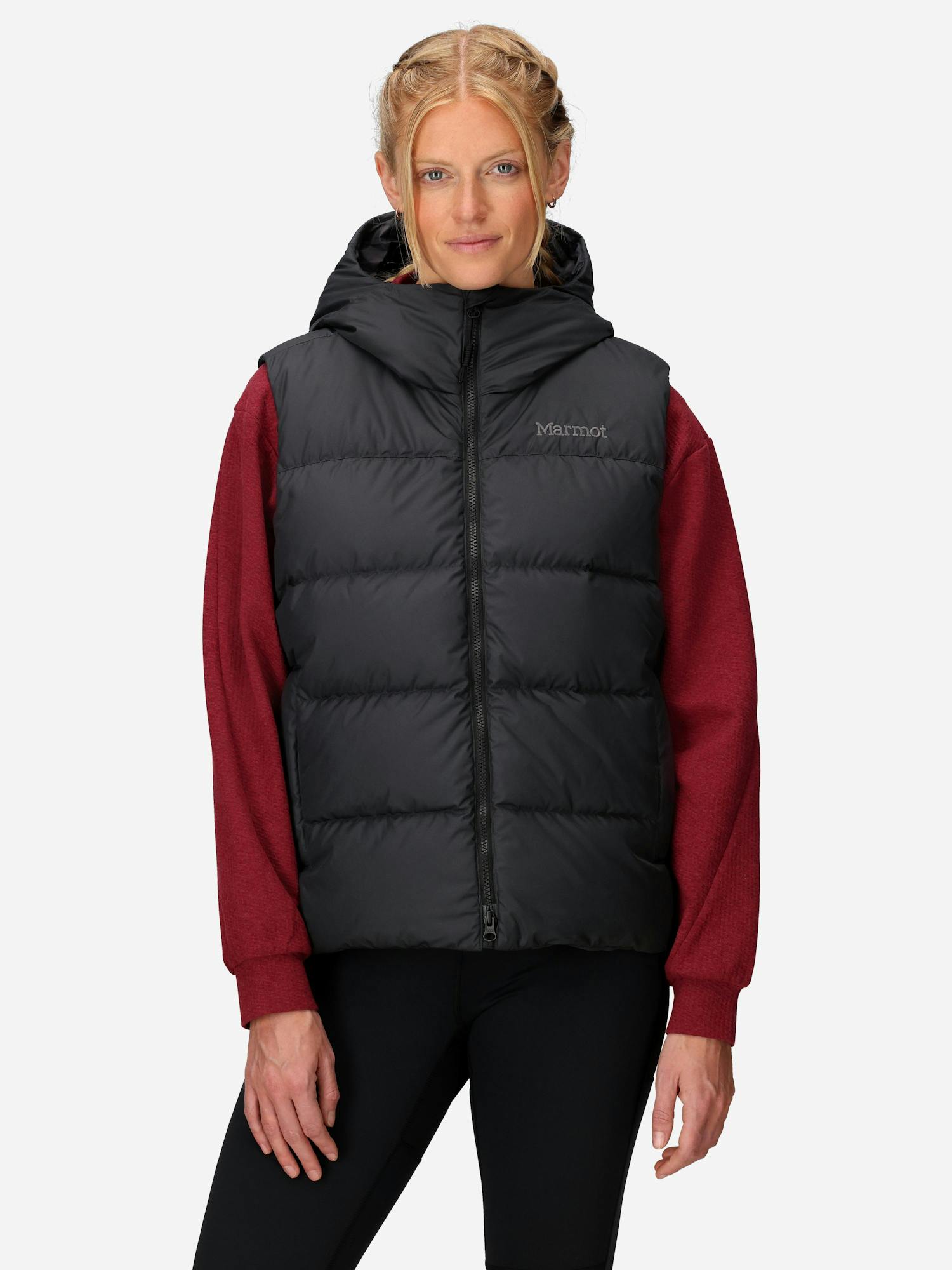 Marmot Women's Strollbridge Down Hooded Vest (Fall 2025) in Black