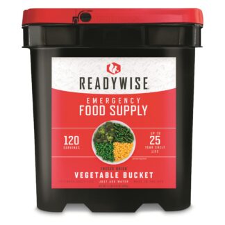 ReadyWise Emergency Food Supply Vegetable Variety Bucket, 120 Servings