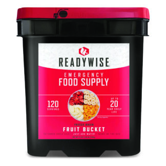 ReadyWise Emergency Food Supply Fruit Variety Bucket, 120 Servings