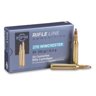 PPU, .270 Winchester, SP, 130 Grain, 20 rounds