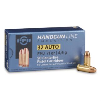 PPU, .32 ACP, FMJ, 71 Grain, 50 Rounds