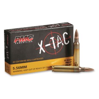 PMC X-Tac, 5.56x45mm NATO, FMJ-BT, 55 Grain, 20 Rounds