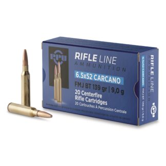 PPU, 6.5x52 Carcano, FMJ-BT, 139 Grain, 20 Rounds