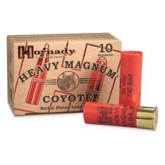 Hornady Heavy Magnum Coyote, 12 Gauge, 3", Nickel-plated BB Lead Shot, 10 Rounds