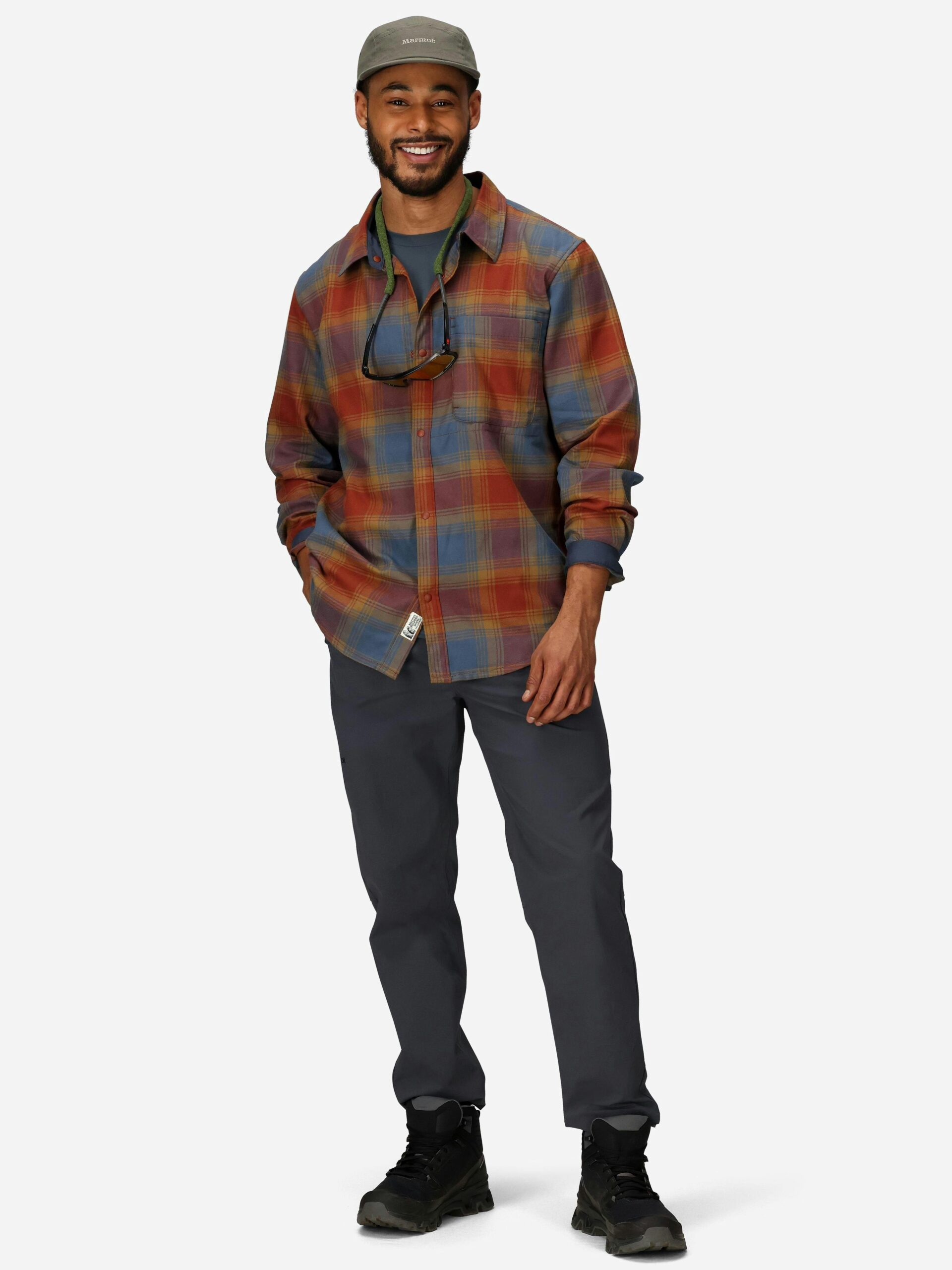 Marmot Men’s Stonepeak Lightweight Performance Long- Sleeve Flannel Shirt (Fall 2025) in Pecan - Image 4