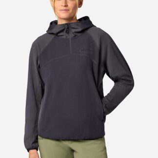 Marmot Women's Rockbound Fleece Hoodie Shirt in Blackened