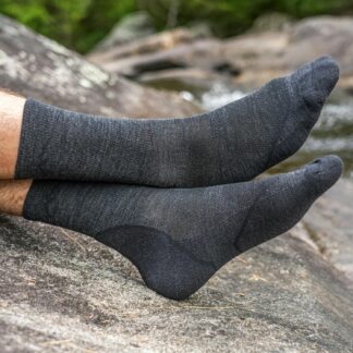 Marmot Darn Tough Men's Light Hiker Micro Crew Lightweight Hiking Socks in Darn Tough Black | Merino Wool
