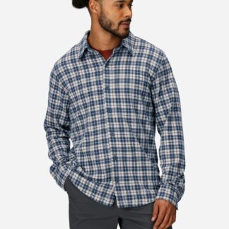 Marmot Men's Alpine Haven Soft Stretch Knit Flannel Long-Sleeve Shirt (Fall 2025) in Thunderhead