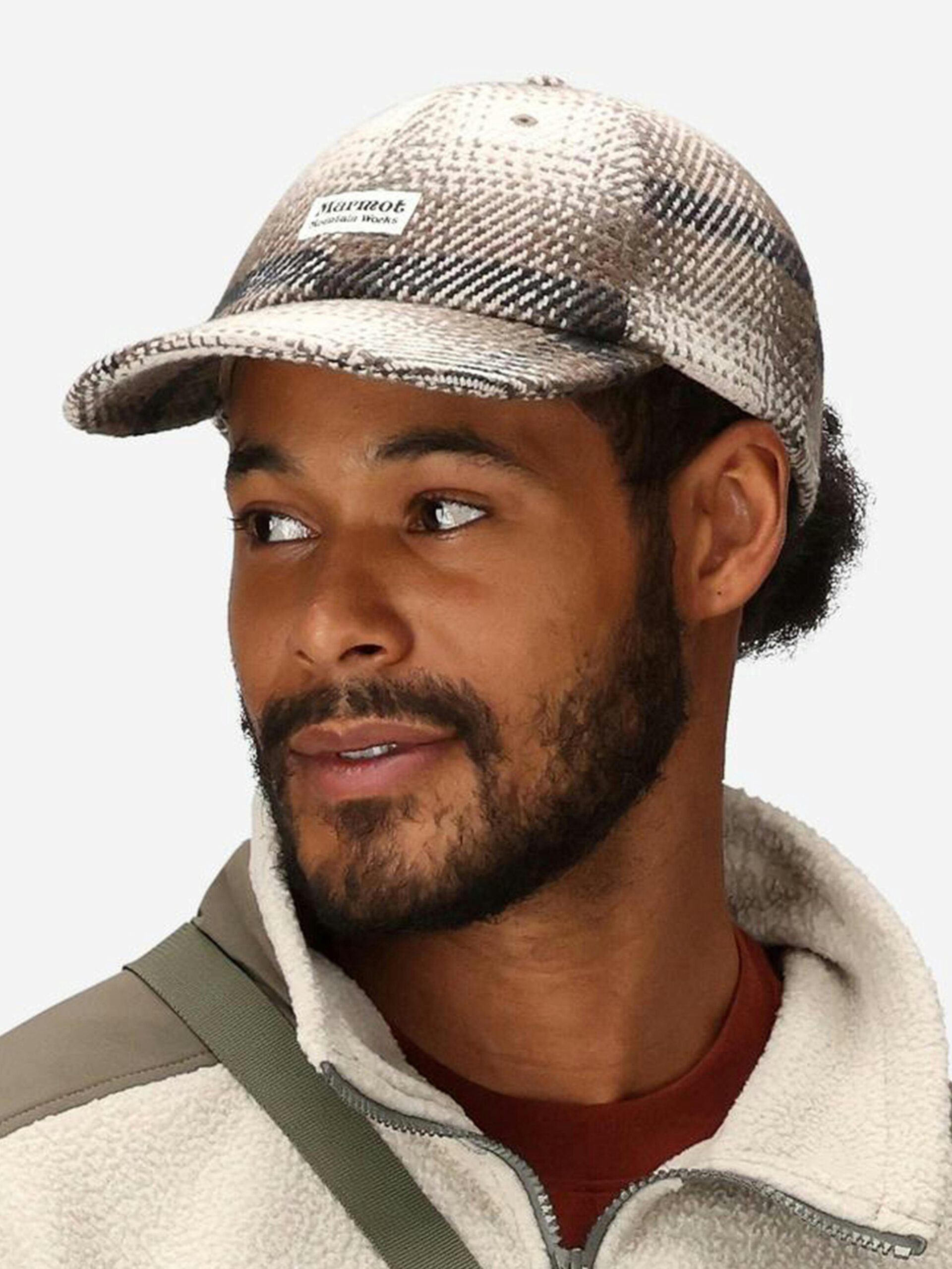 Marmot Open Weave Flannel Cap (Fall 2025) in Birch Bark | Cotton - Image 2
