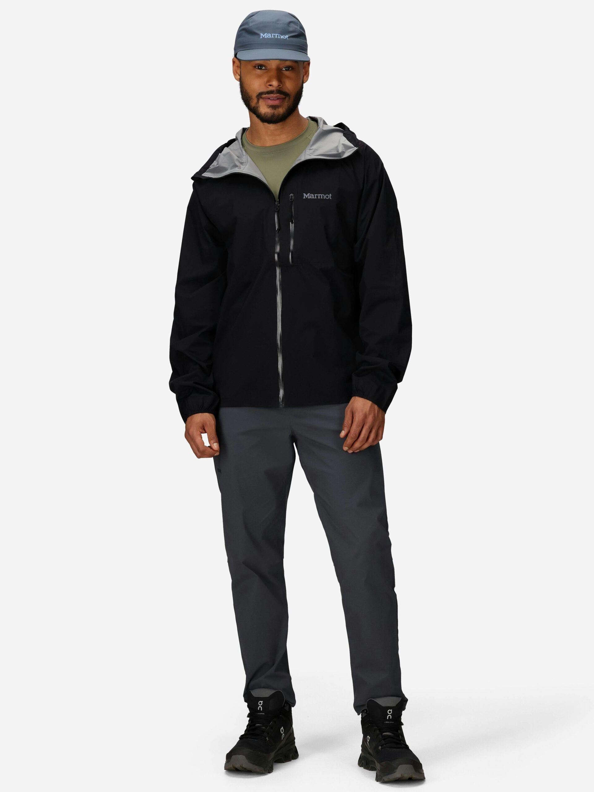 Marmot Men's Superalloy Bio Rain Jacket in Black - Image 4