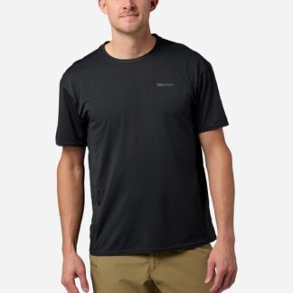 Marmot Men's AirExchange UPF 50 Short-Sleeve Crew Shirt in Black
