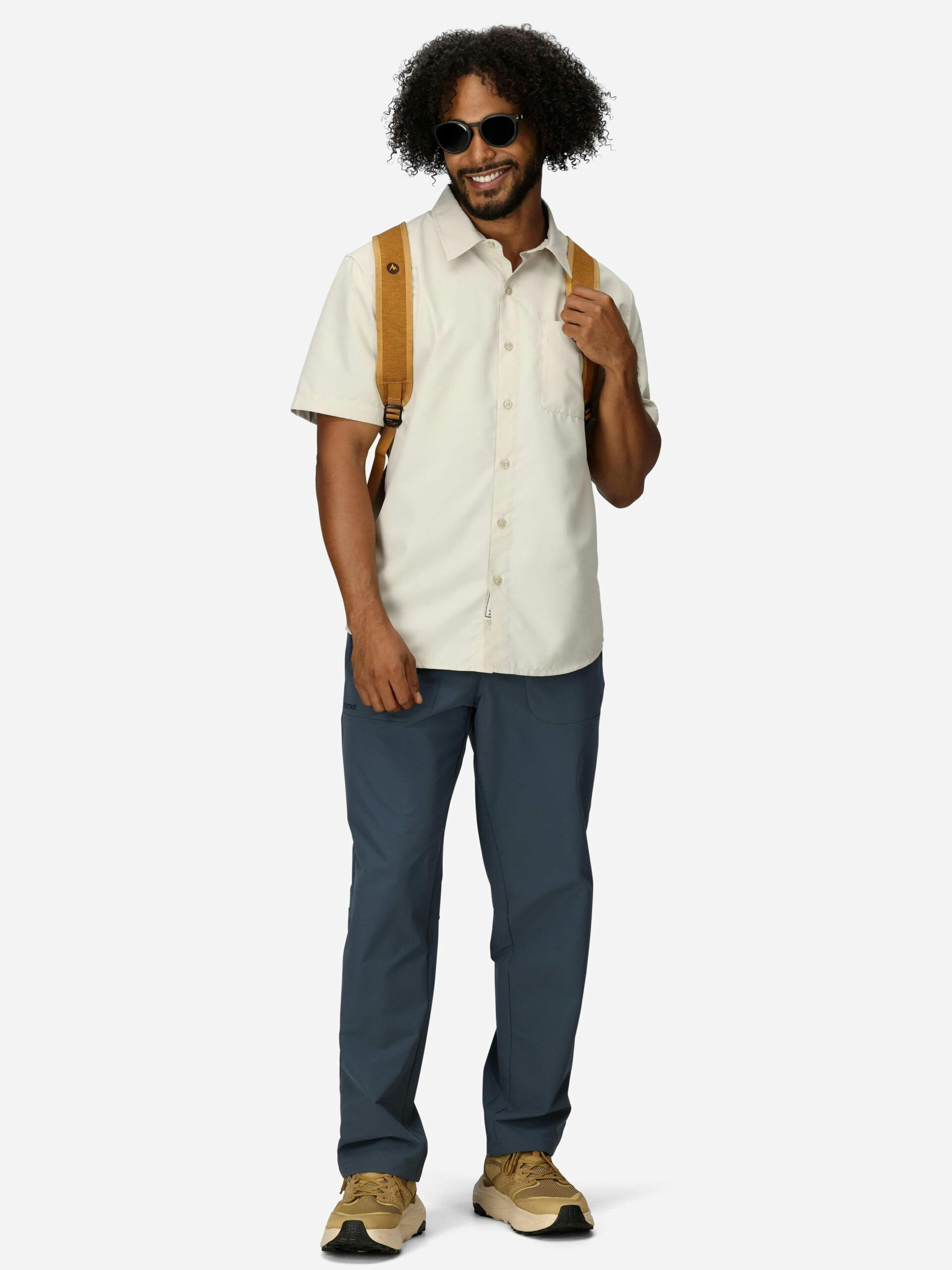 Marmot Men's AirExchange UPF 40 Short-Sleeve Collared Shirt (Fall 2025) in Birch Bark - Image 4