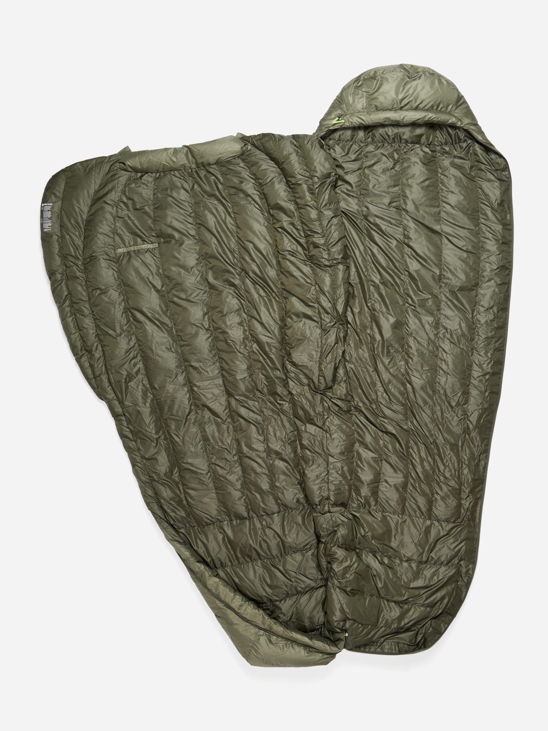 Marmot HiberNest Down 30° Long Sleeping Bag in Olive Grove/Nori - Image 5