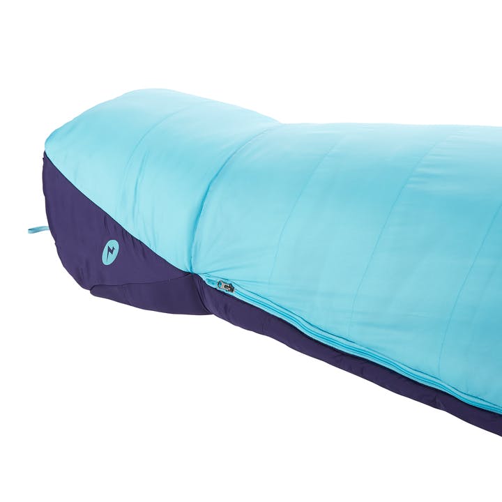 Marmot Women's Trestles 15° Sleeping Bag in French Blue/Harbor Blue | Down - Image 6