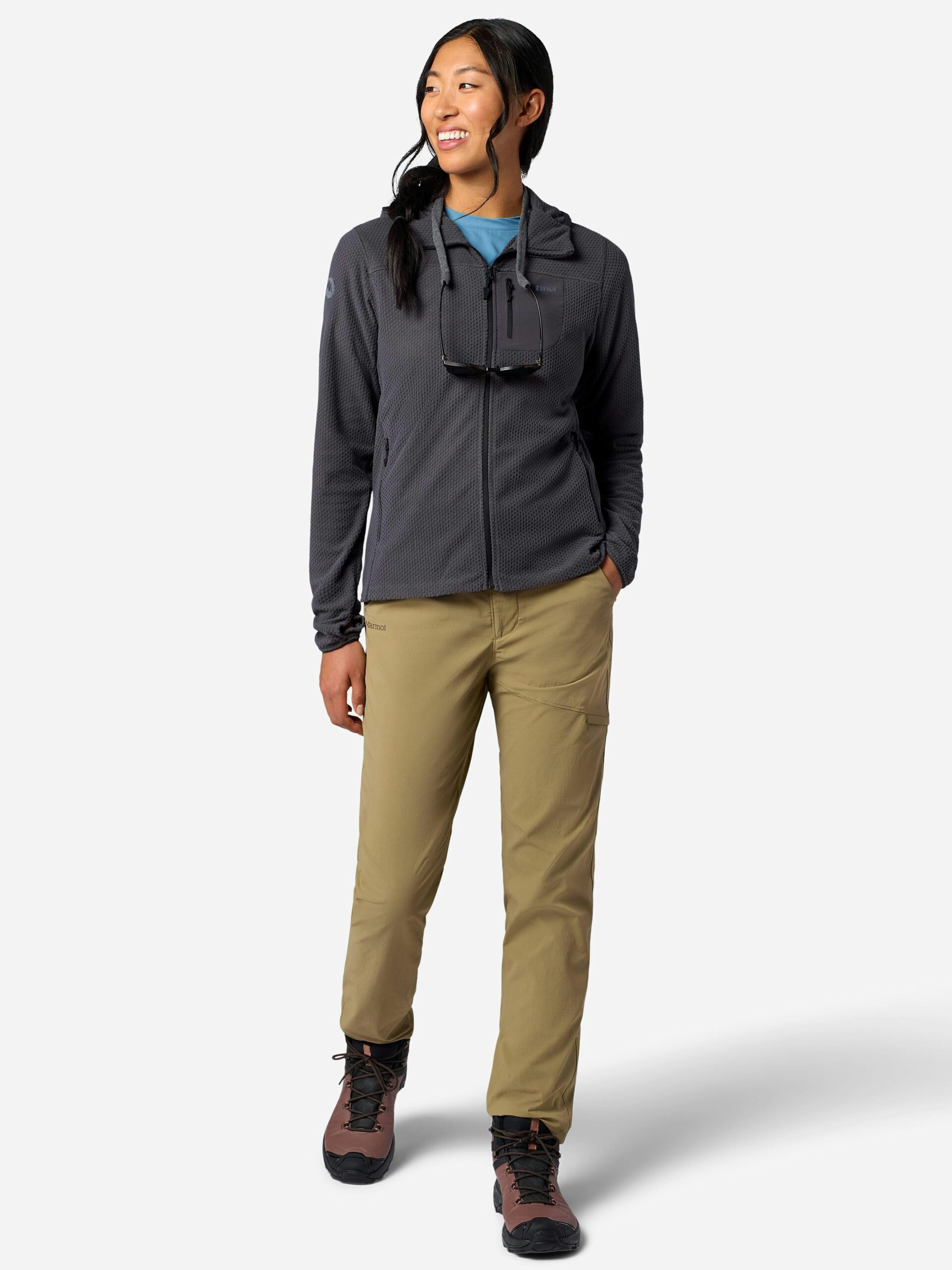 Marmot Women's AirFleece Performance Full-Zip Hoody in Blackened - Image 5
